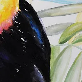 100% handmade Toucan on branch 36x48Inch (90x120cm)
