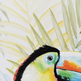 100% handmade Toucan on branch 36x48Inch (90x120cm)