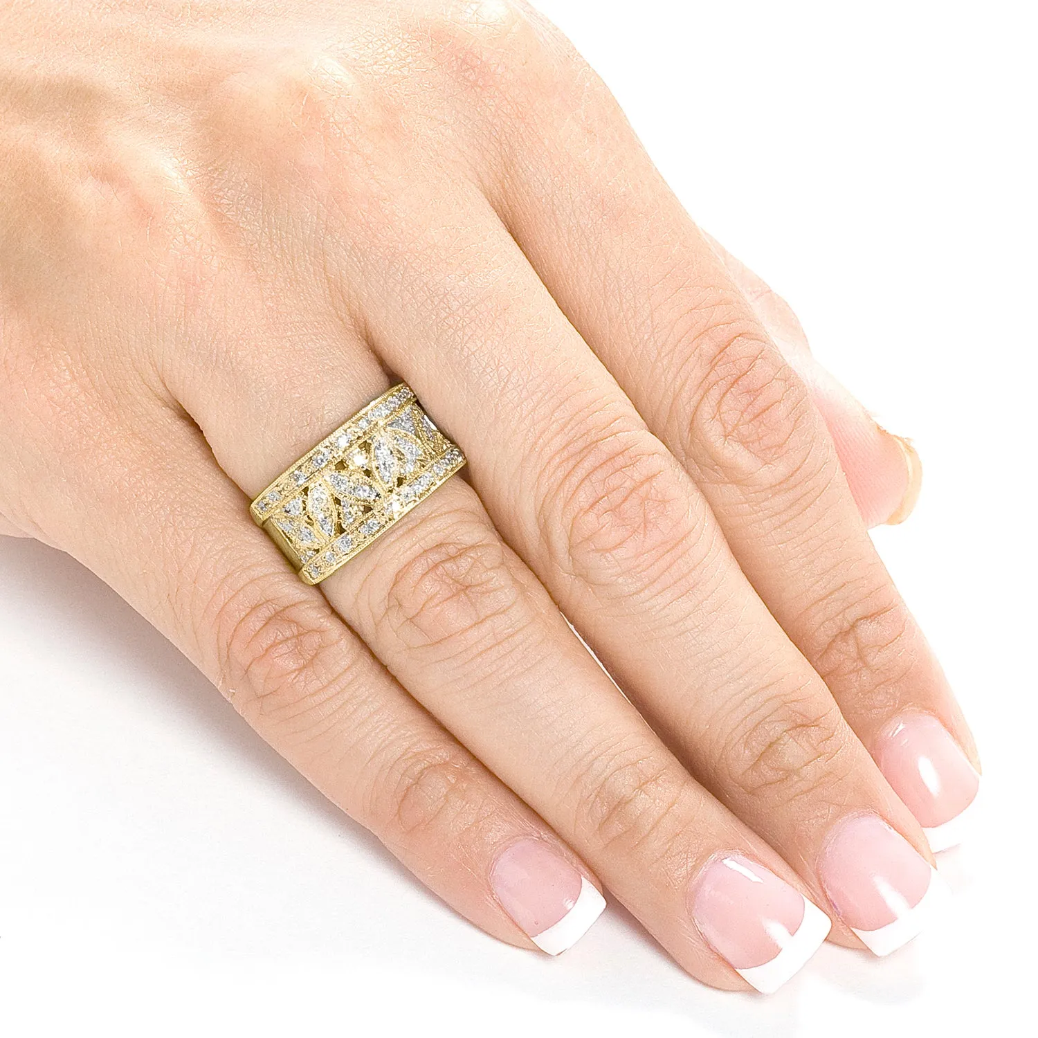 1/2ct.tw Diamond Fashion Floral Ring