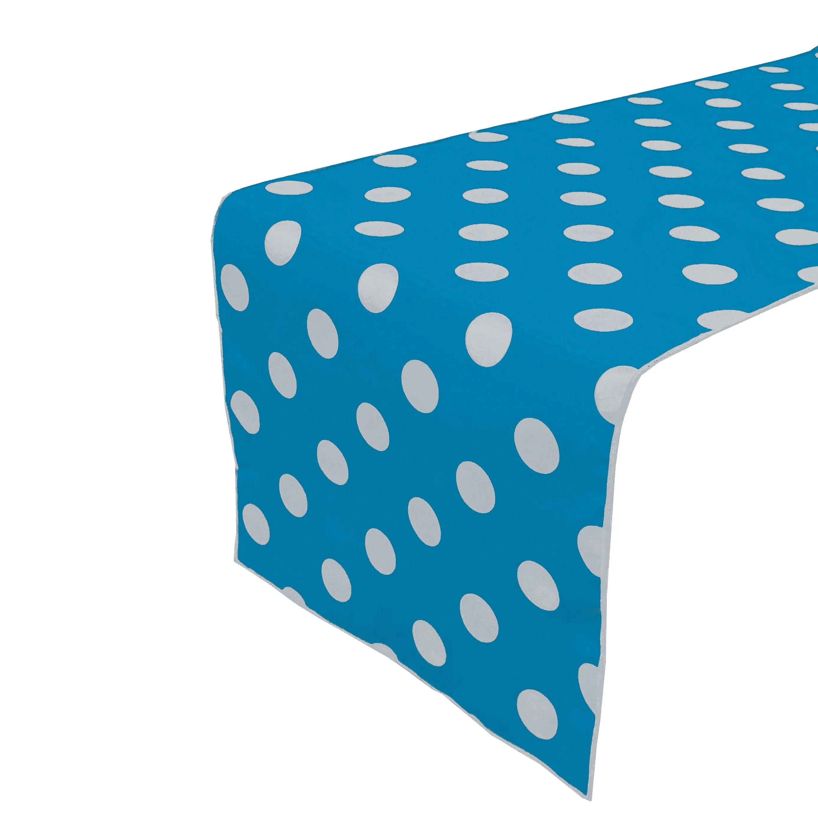 12" Wide x 72" Long, Polka Dot Print Broadcloth Poly Cotton Table Runner