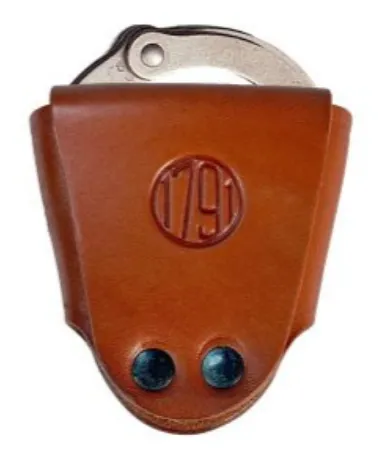 1791 Leather Open Top Handcuff Case - Belt Loop