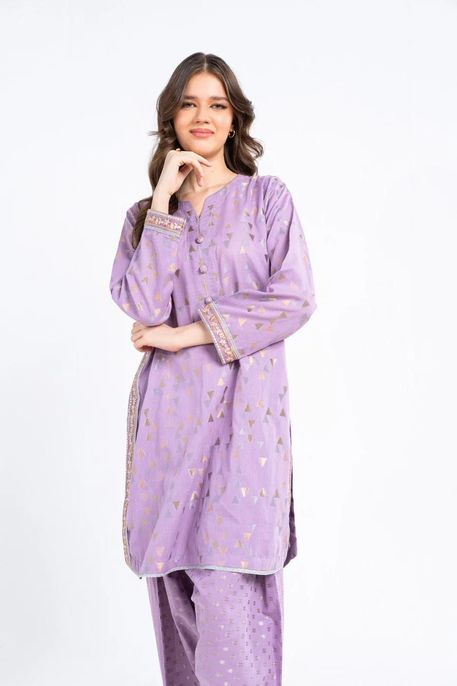 2 Pc Embroidered Cambric Outfit