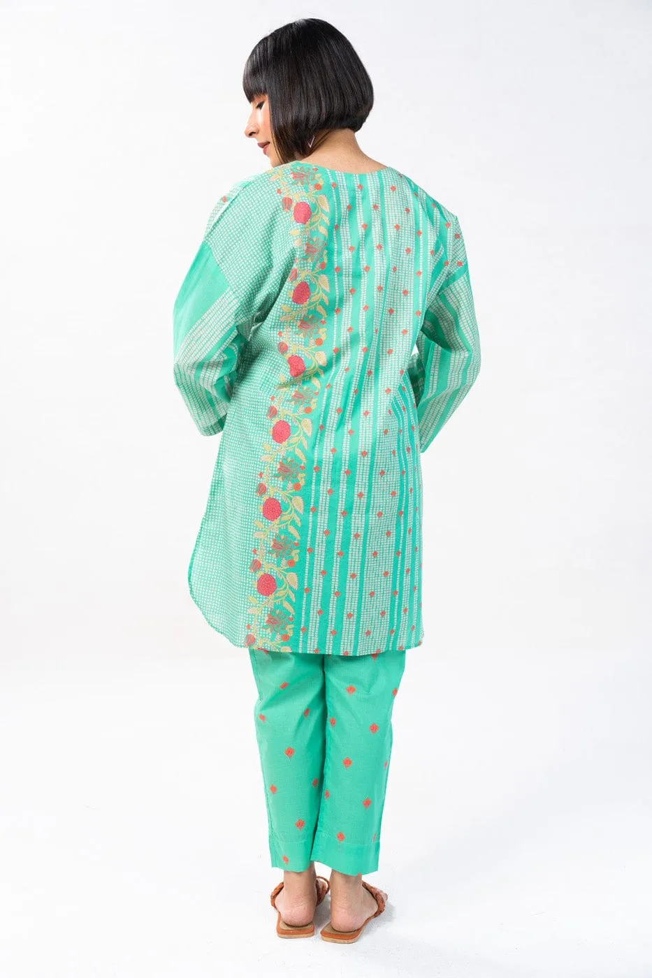 2 Pc Printed Cambric Outfit