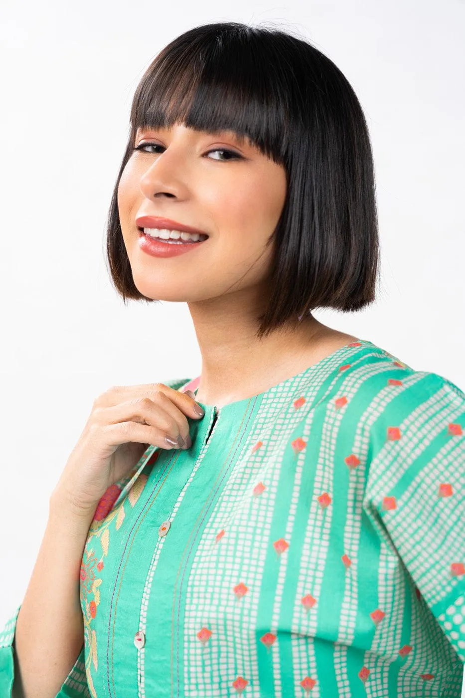 2 Pc Printed Cambric Outfit