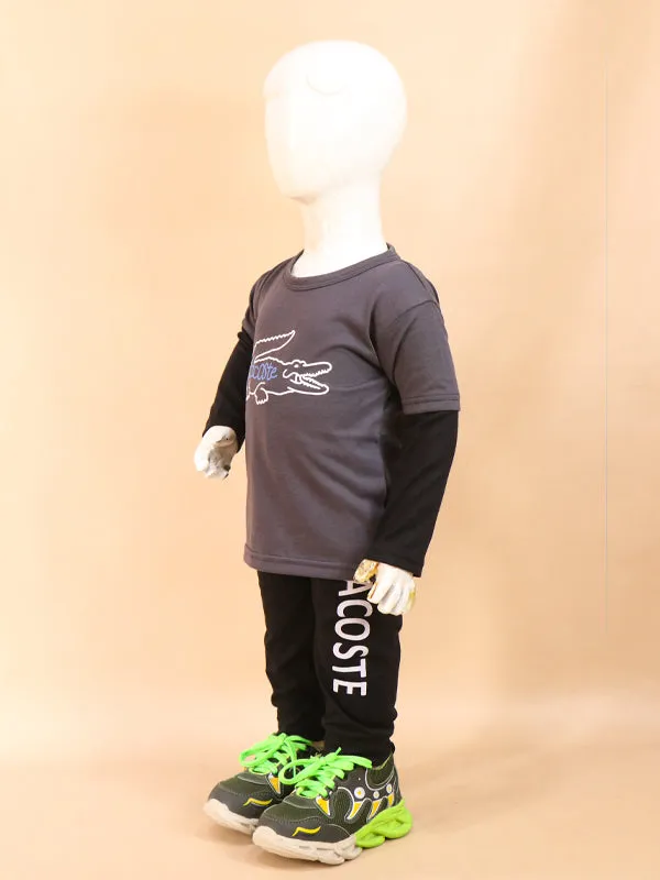 2Yr - 5Yrs Lacoste Dark Grey Suit For Kids ZG BS77