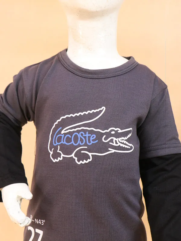2Yr - 5Yrs Lacoste Dark Grey Suit For Kids ZG BS77