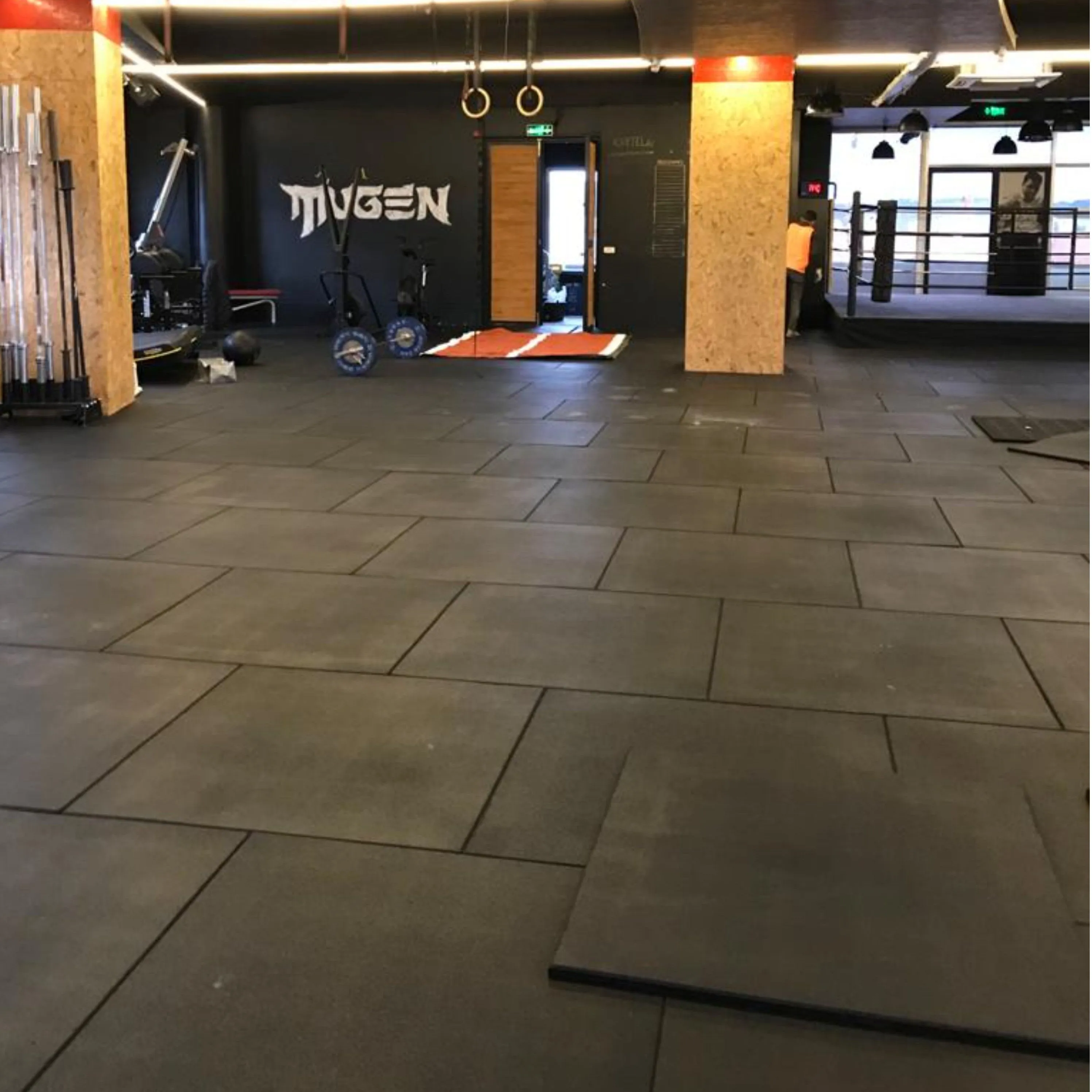 45m2 triple garage package, 20mm Flatline Pro Black Rubber Gym Flooring