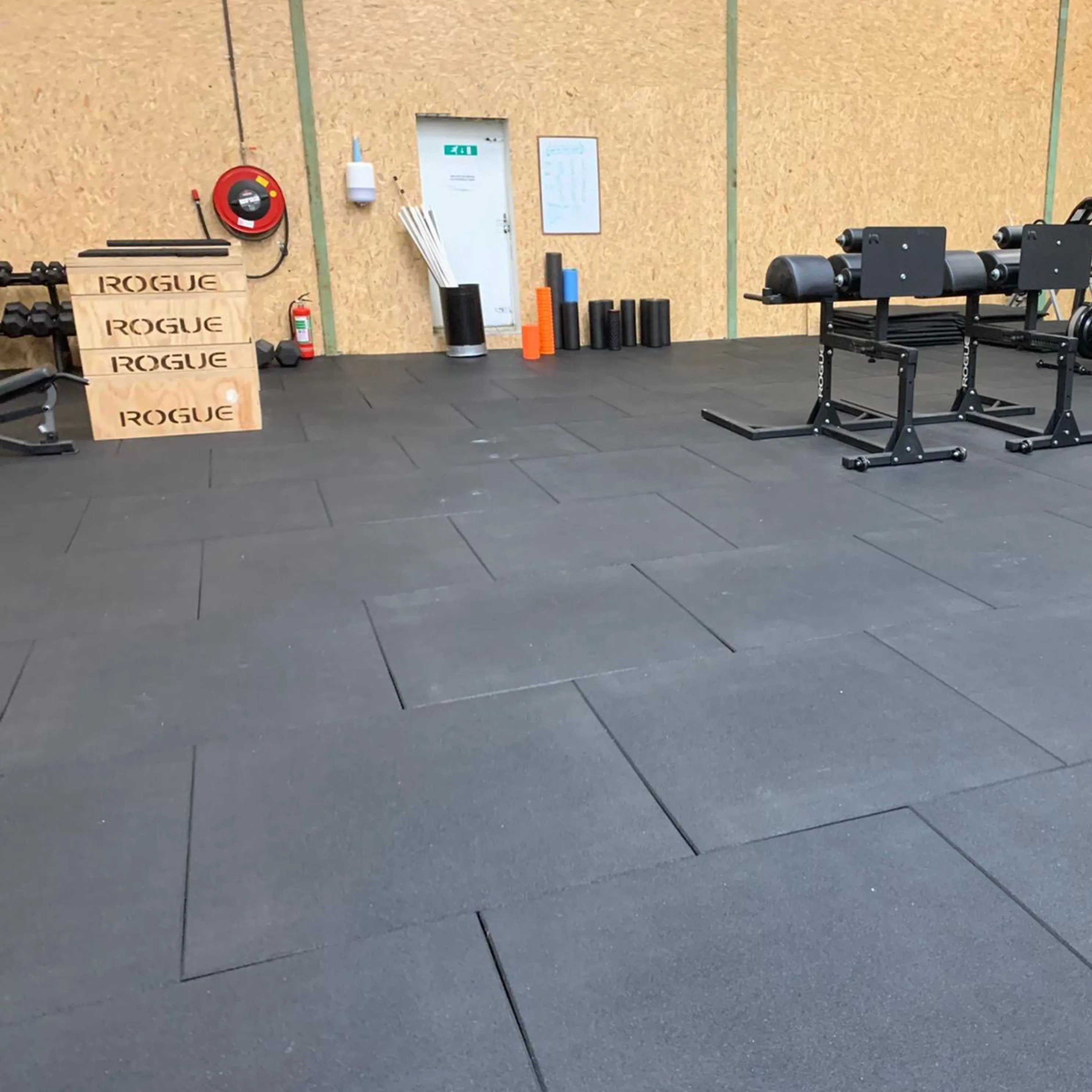 45m2 triple garage package, 20mm Flatline Pro Black Rubber Gym Flooring