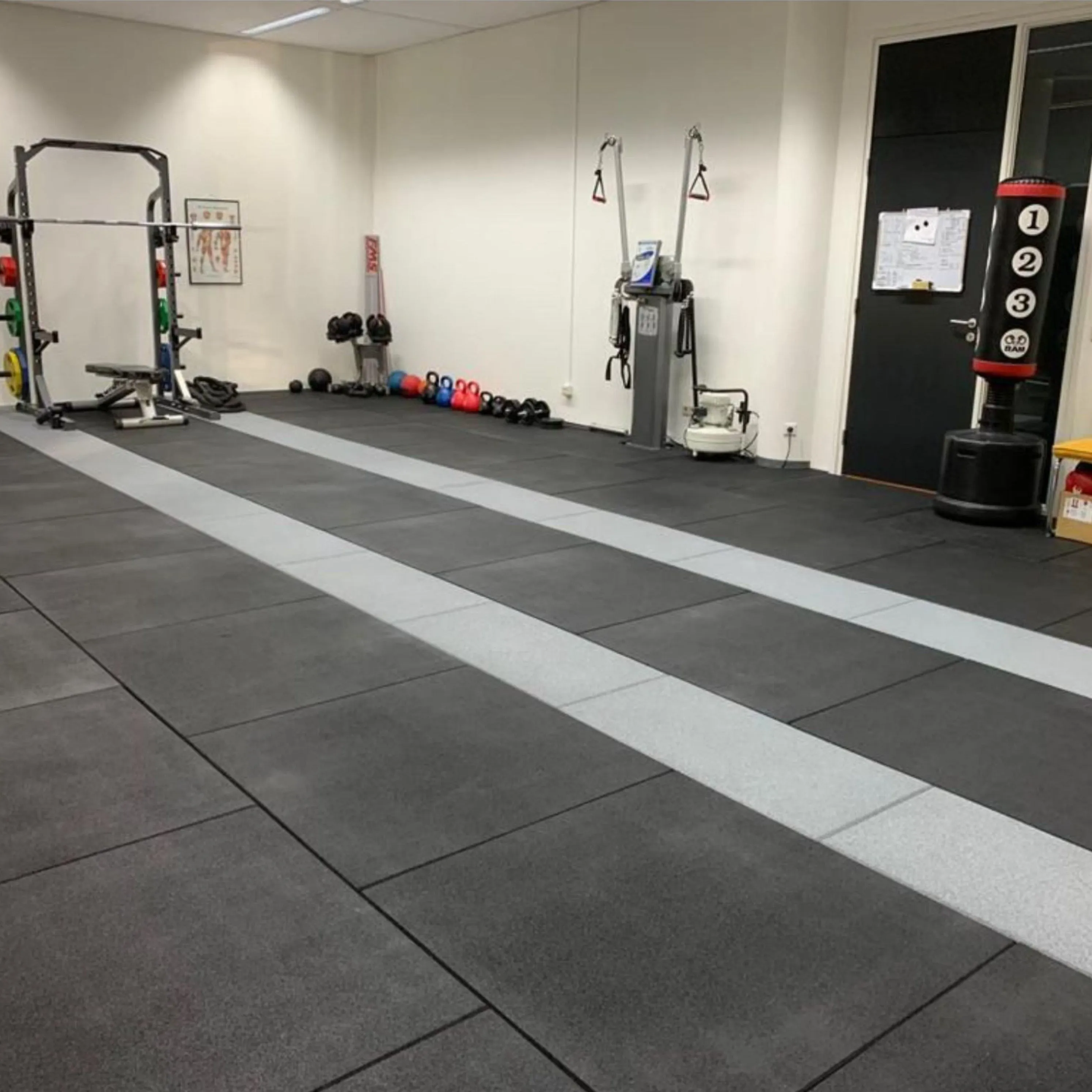 45m2 triple garage package, 20mm Flatline Pro Black Rubber Gym Flooring