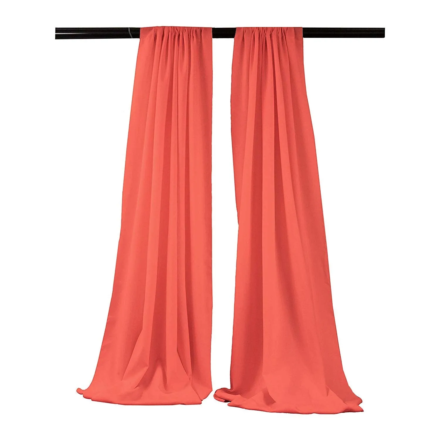 5 Feet Wide x 8 Feet High, Polyester Poplin Backdrop Drape Curtain Panel, Room Divider, 1 Pair