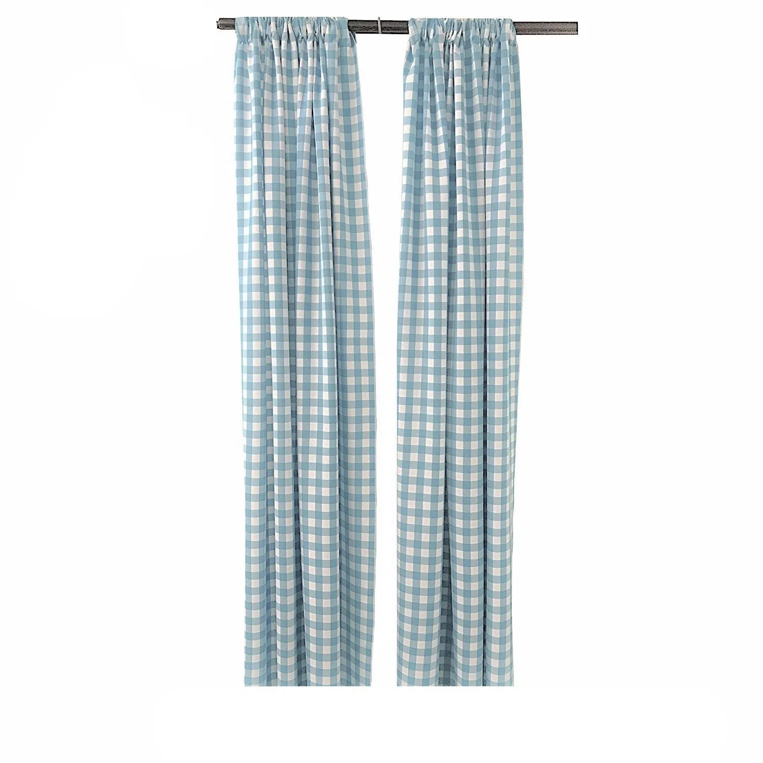 5 Feet Wide x 9 Feet High, Buffalo Checkered Country Plaid Gingham Checkered Backdrop Drapes Curtains Panels, 1 Pair