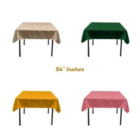 54"x54" SQUARE POLY POPLIN TABLECLOTH