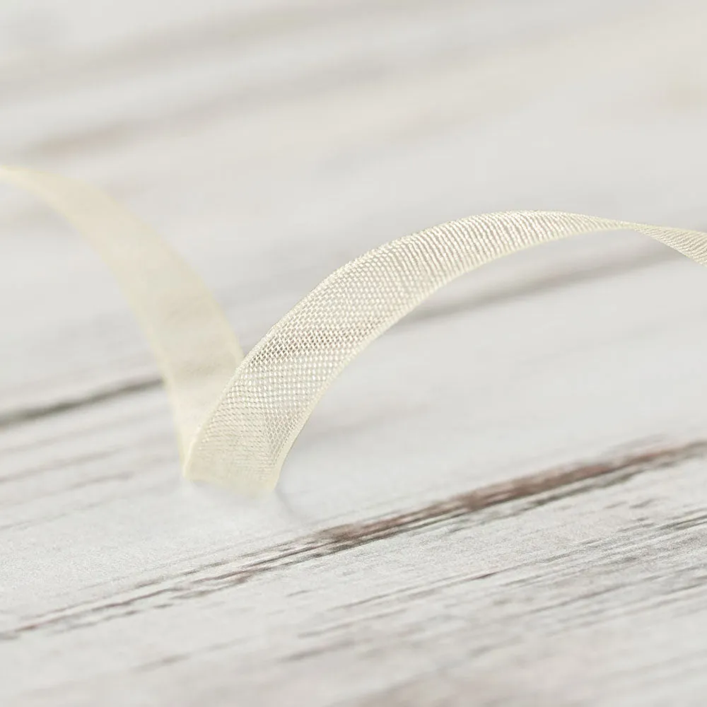 6mm Organza Ribbon - Ivory