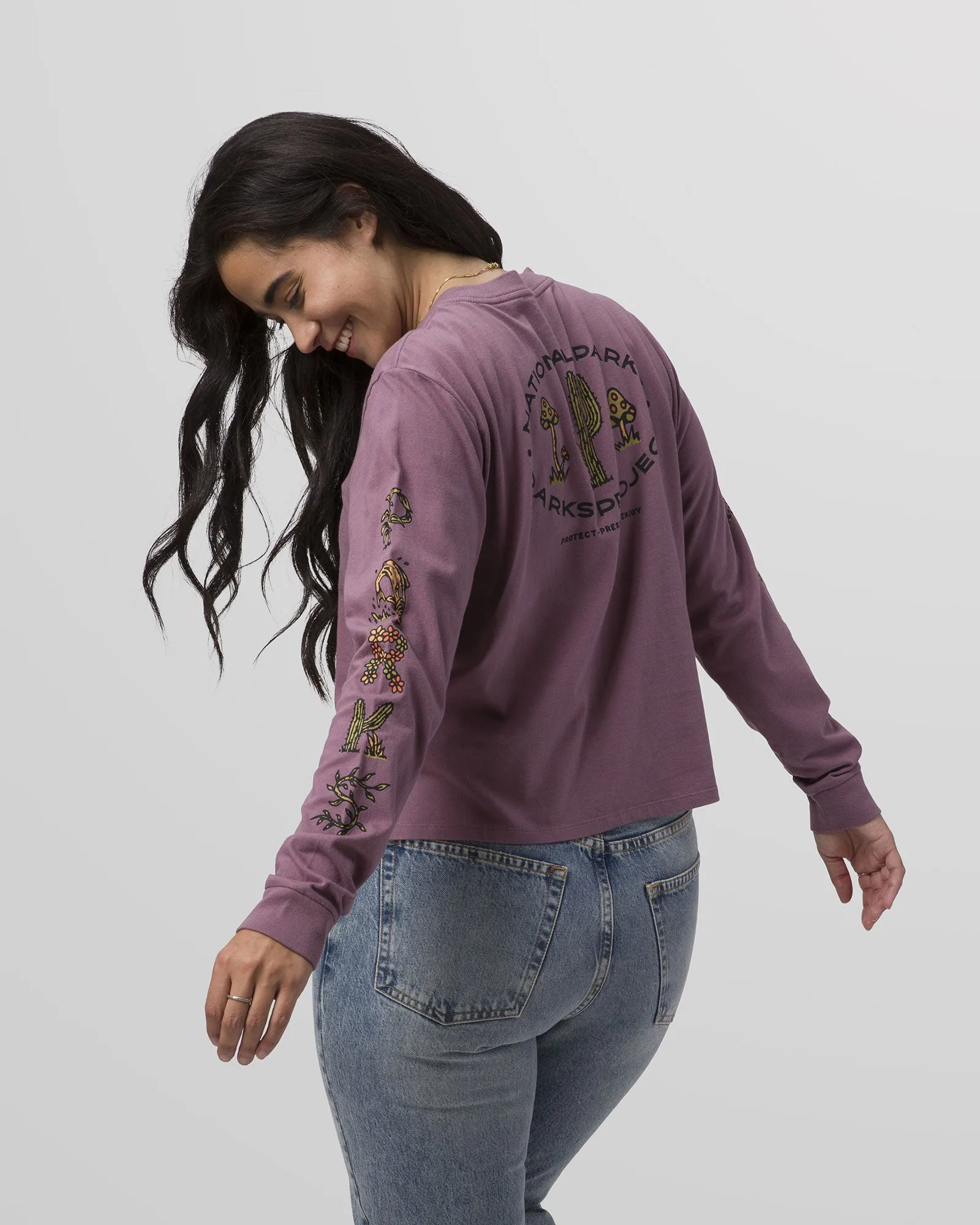 90s Doodle Parks Boxy Long Sleeve Tee