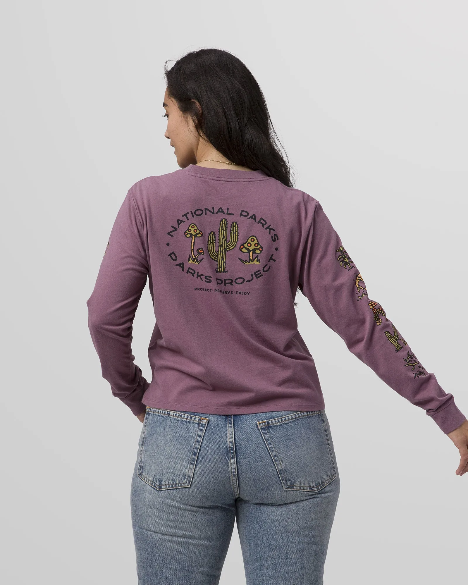 90s Doodle Parks Boxy Long Sleeve Tee