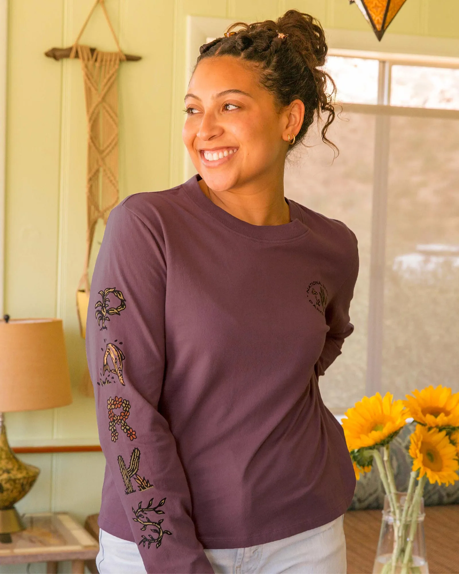 90s Doodle Parks Boxy Long Sleeve Tee