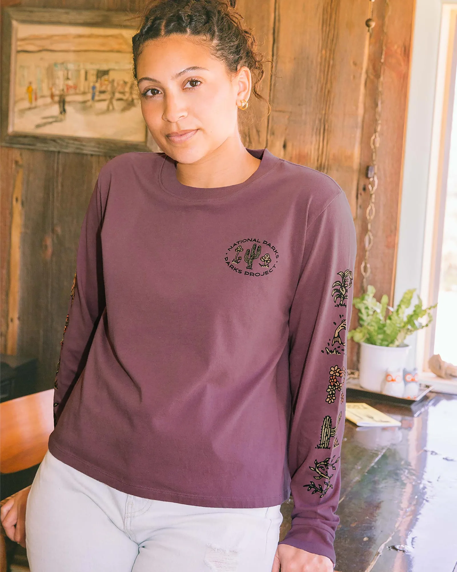 90s Doodle Parks Boxy Long Sleeve Tee