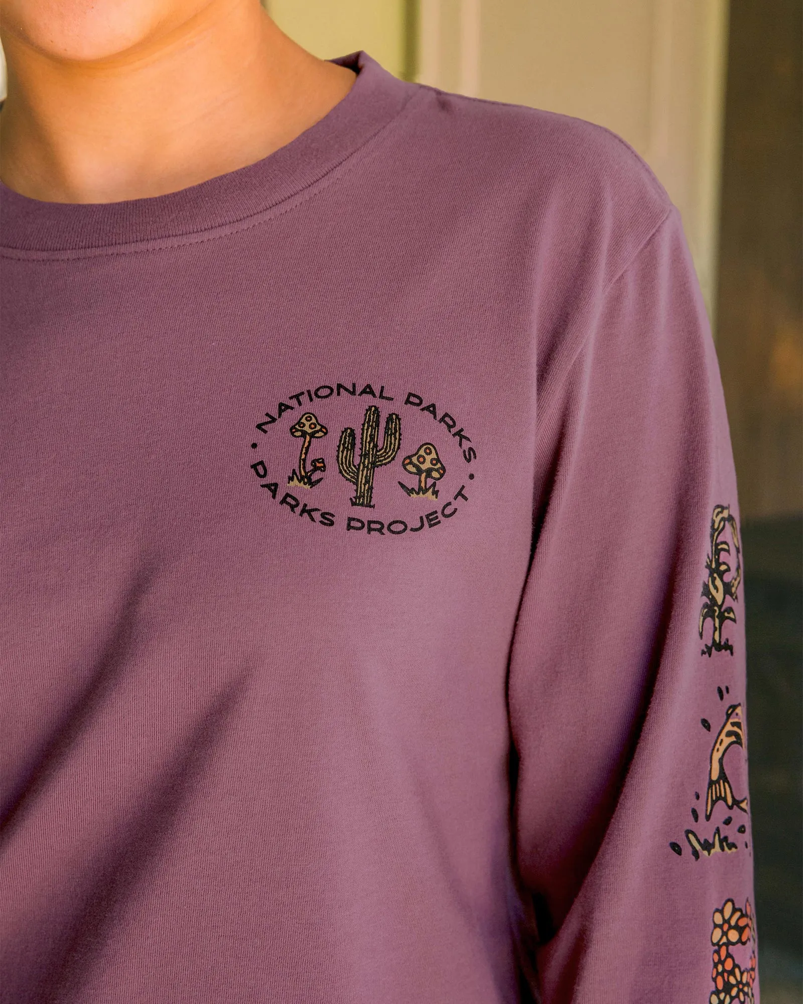 90s Doodle Parks Boxy Long Sleeve Tee