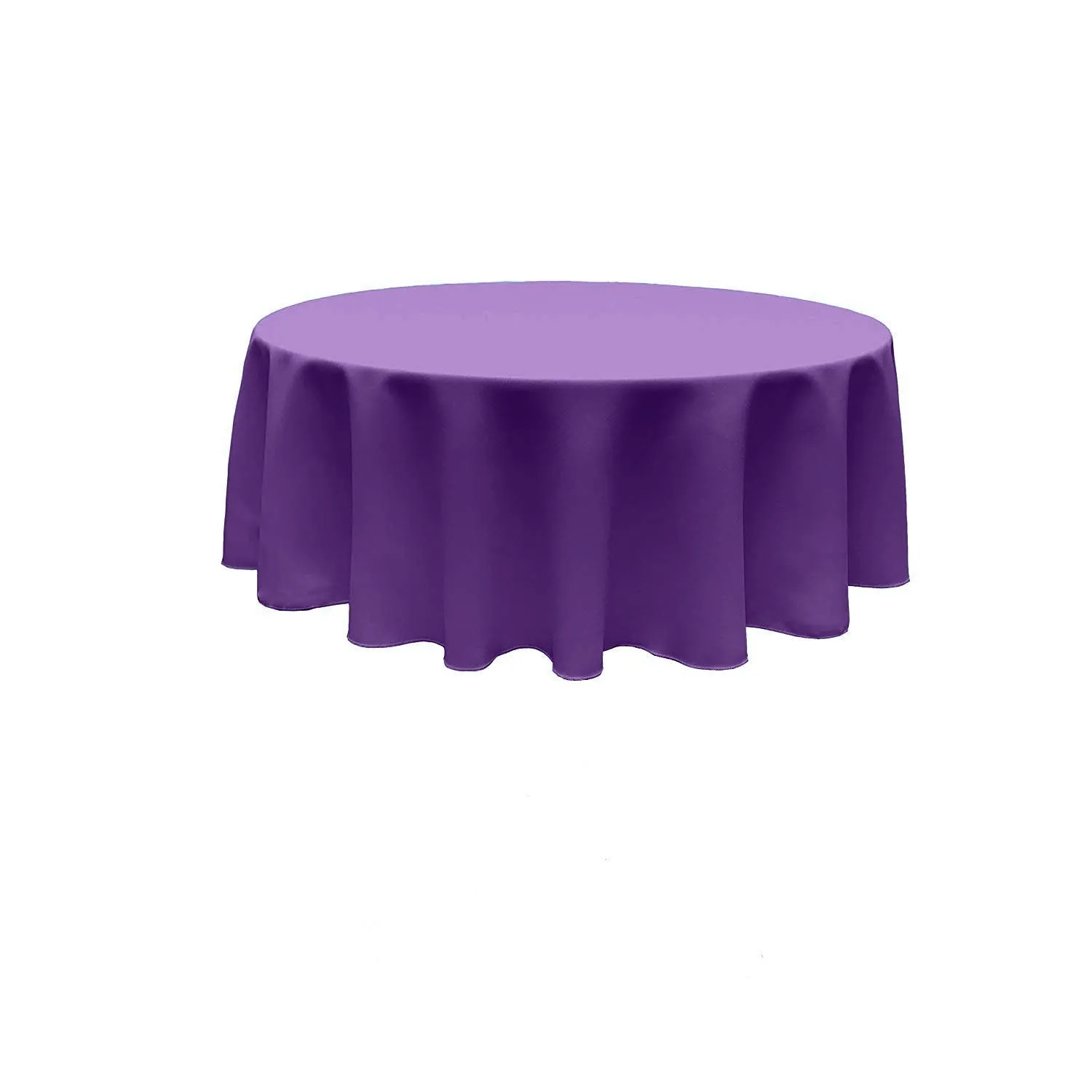 96" ROUND POLY POPLIN SEAMLESS TABLECLOTH
