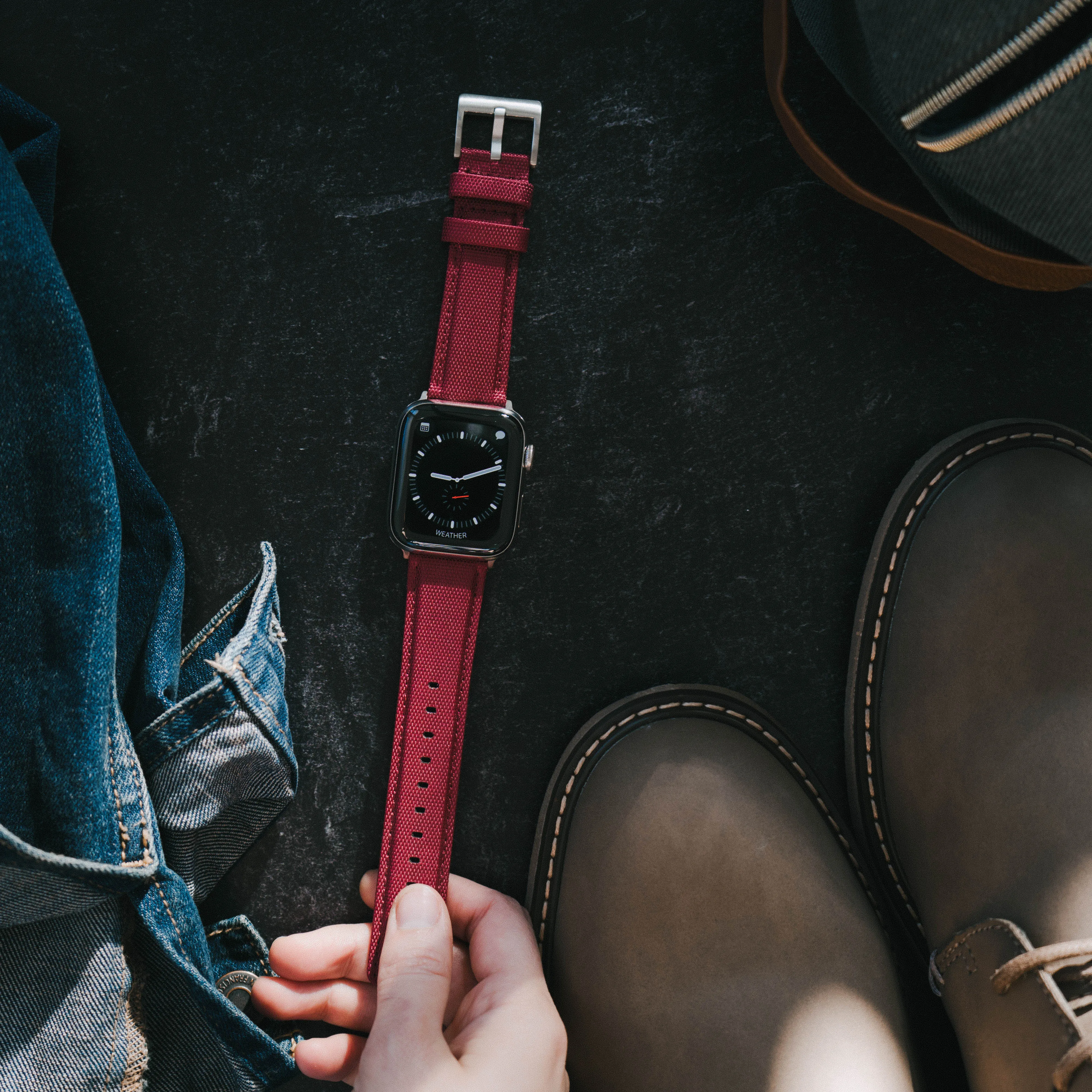 Apple Watch Red Raspberry Watch Band