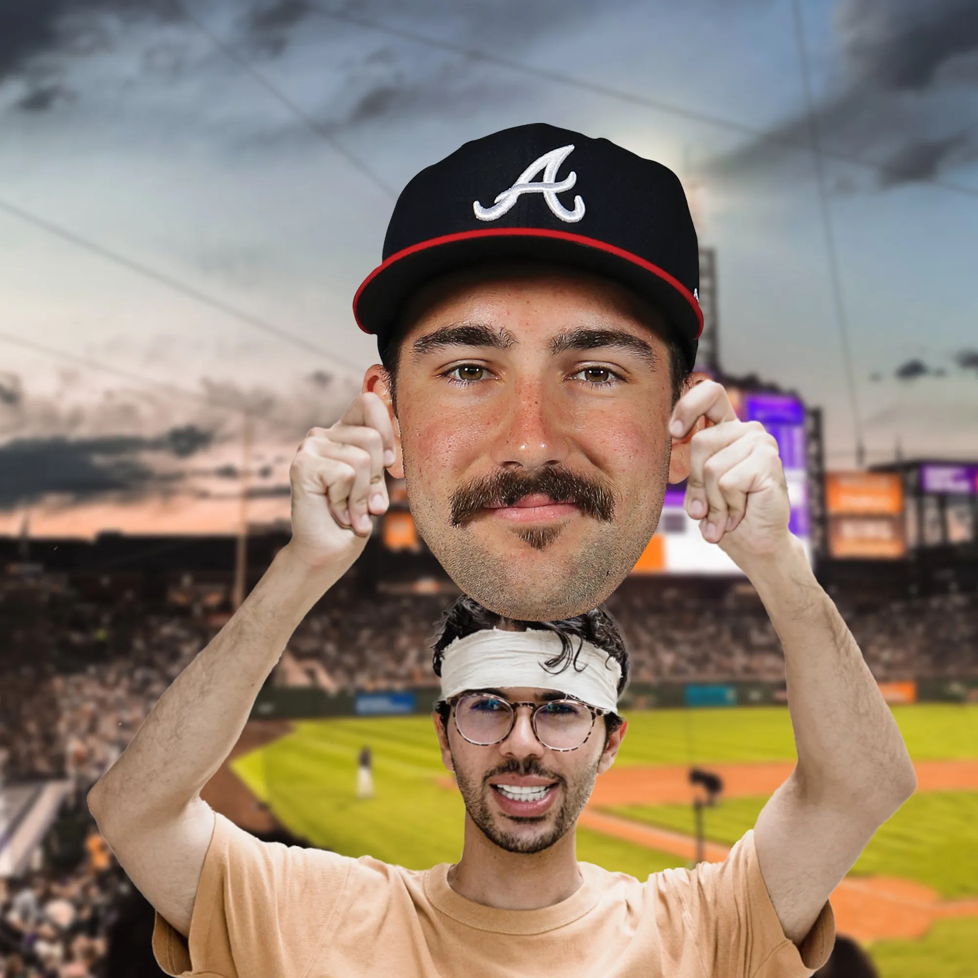 Atlanta Braves: Spencer Strider    Foam Core Cutout  - Officially Licensed MLB    Big Head