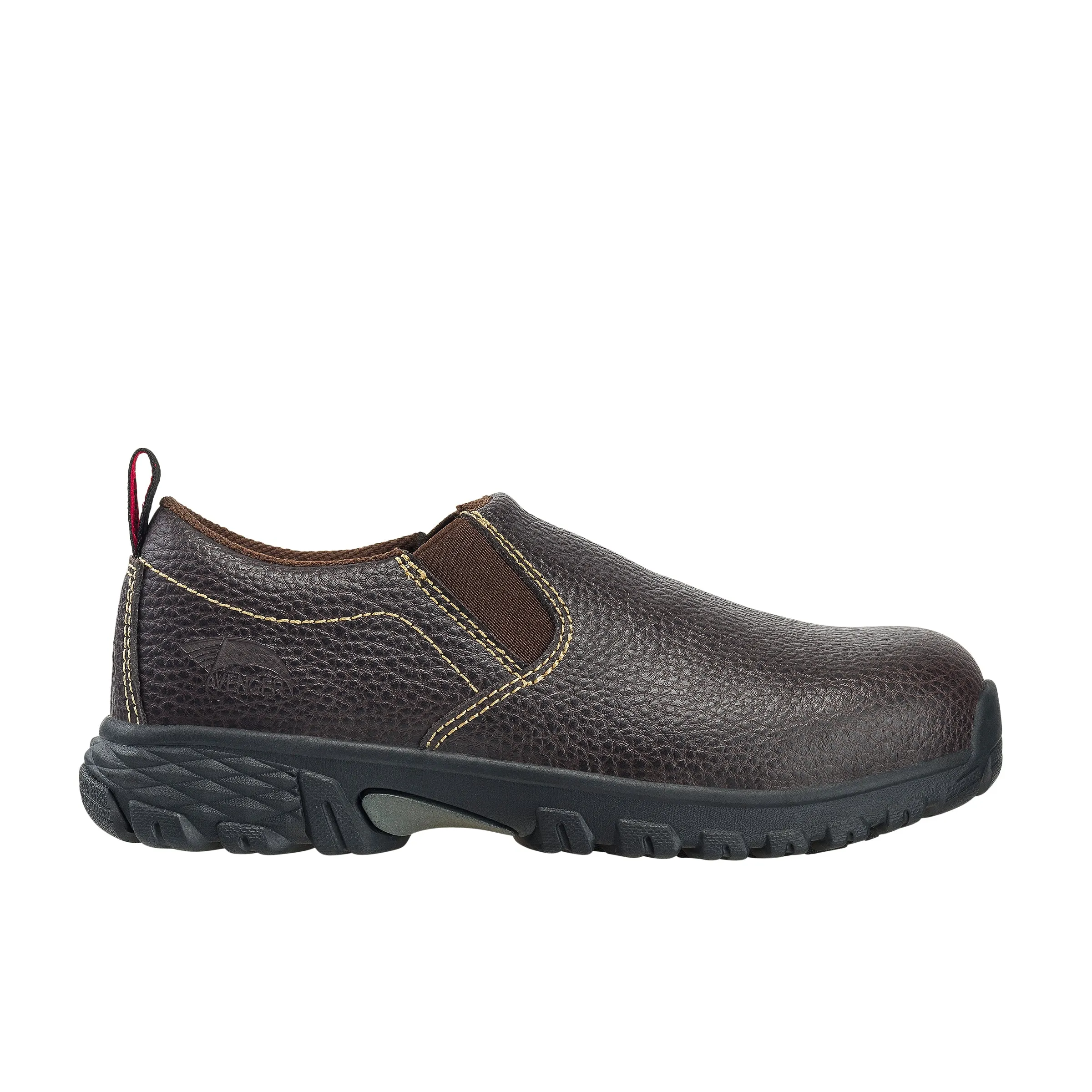 Avenger Women's Flight Brown Alloy Toe SD10 Slip-On Work Shoe