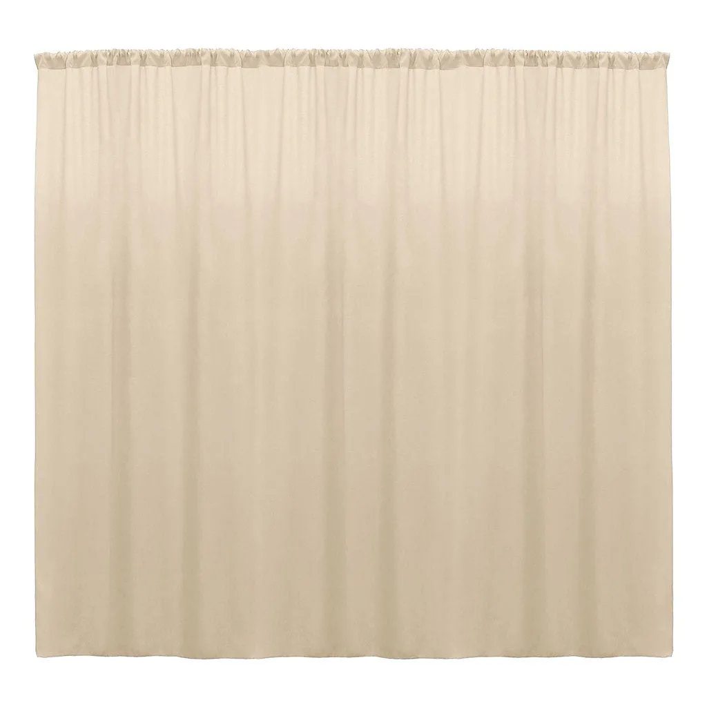 Backdrop Drape Curtain 10 Feet Wide x 10 Feet High, Polyester Poplin SEAMLESS 1 Panel.