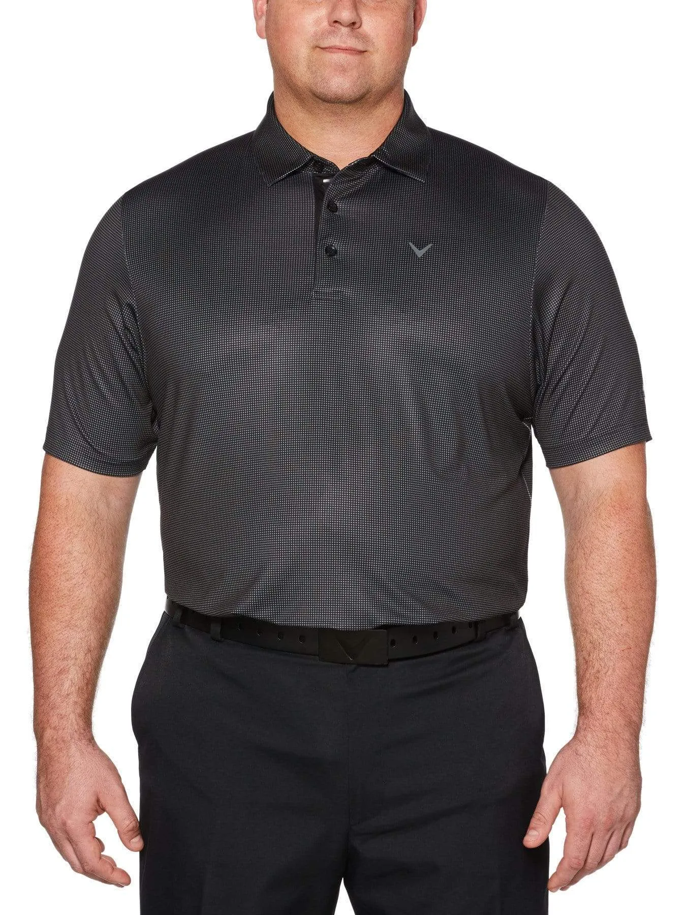 Big & Tall Printed Gingham Swing Tech™ Polo