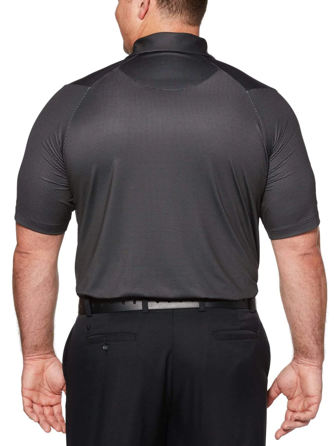 Big & Tall Printed Gingham Swing Tech™ Polo