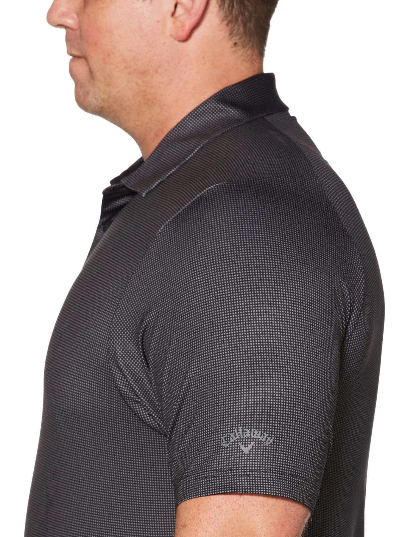 Big & Tall Printed Gingham Swing Tech™ Polo