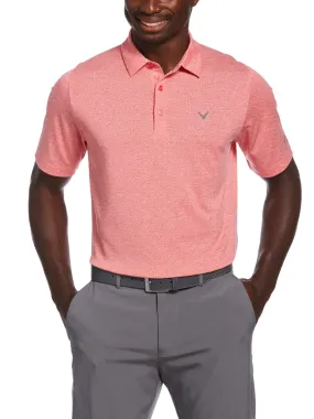 Big & Tall Ventilated Heather Jacquard Golf Polo
