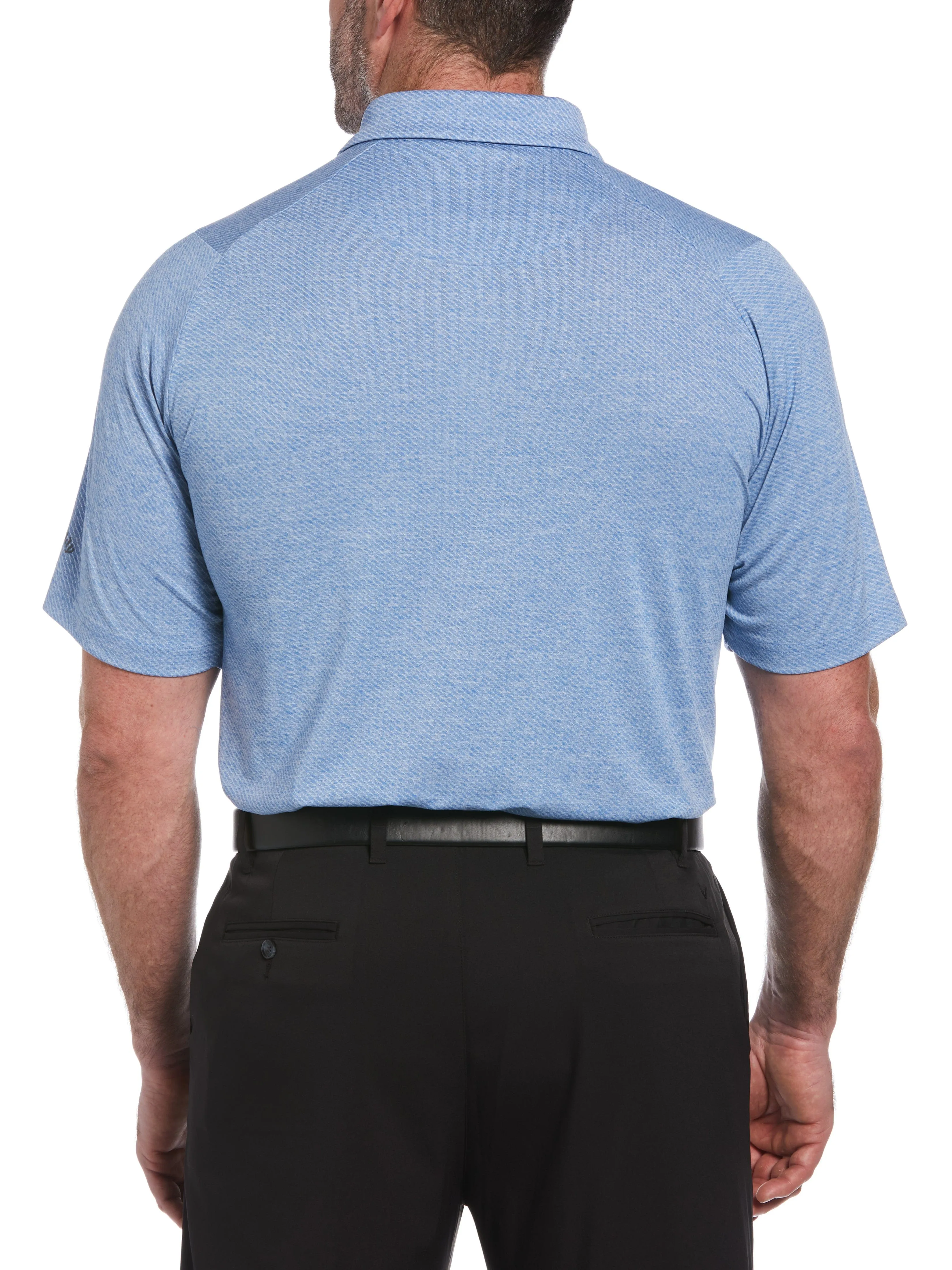 Big & Tall Ventilated Heather Jacquard Golf Polo