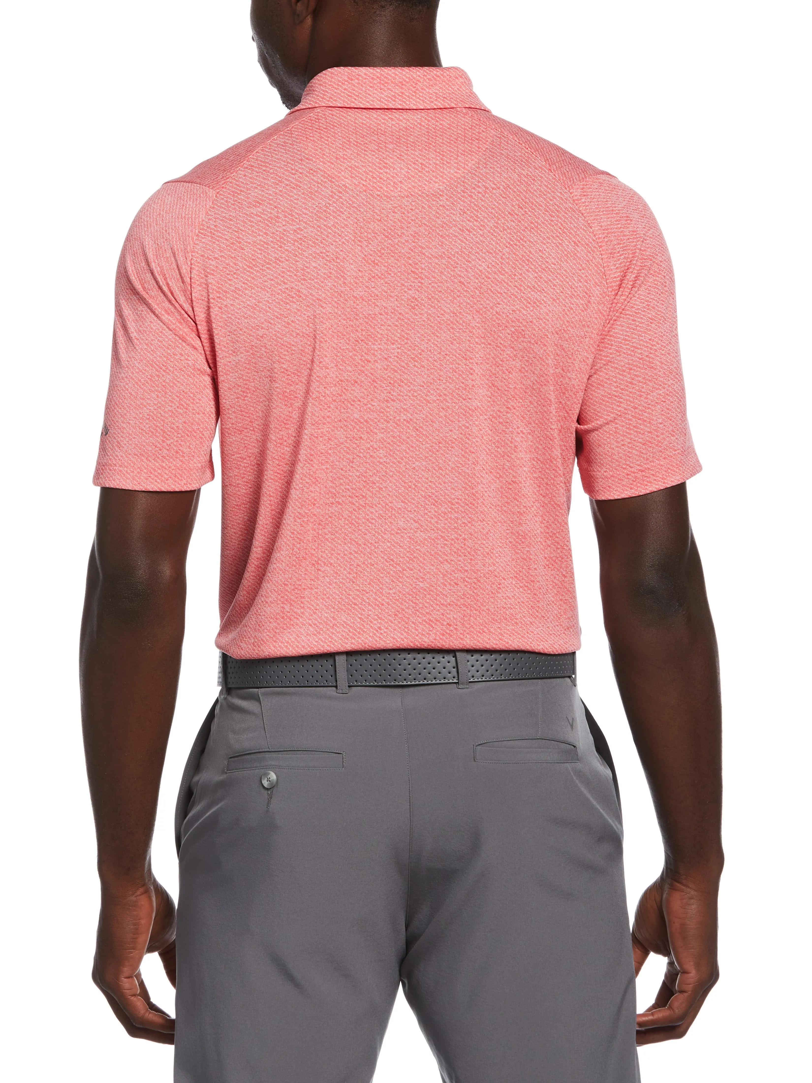 Big & Tall Ventilated Heather Jacquard Golf Polo