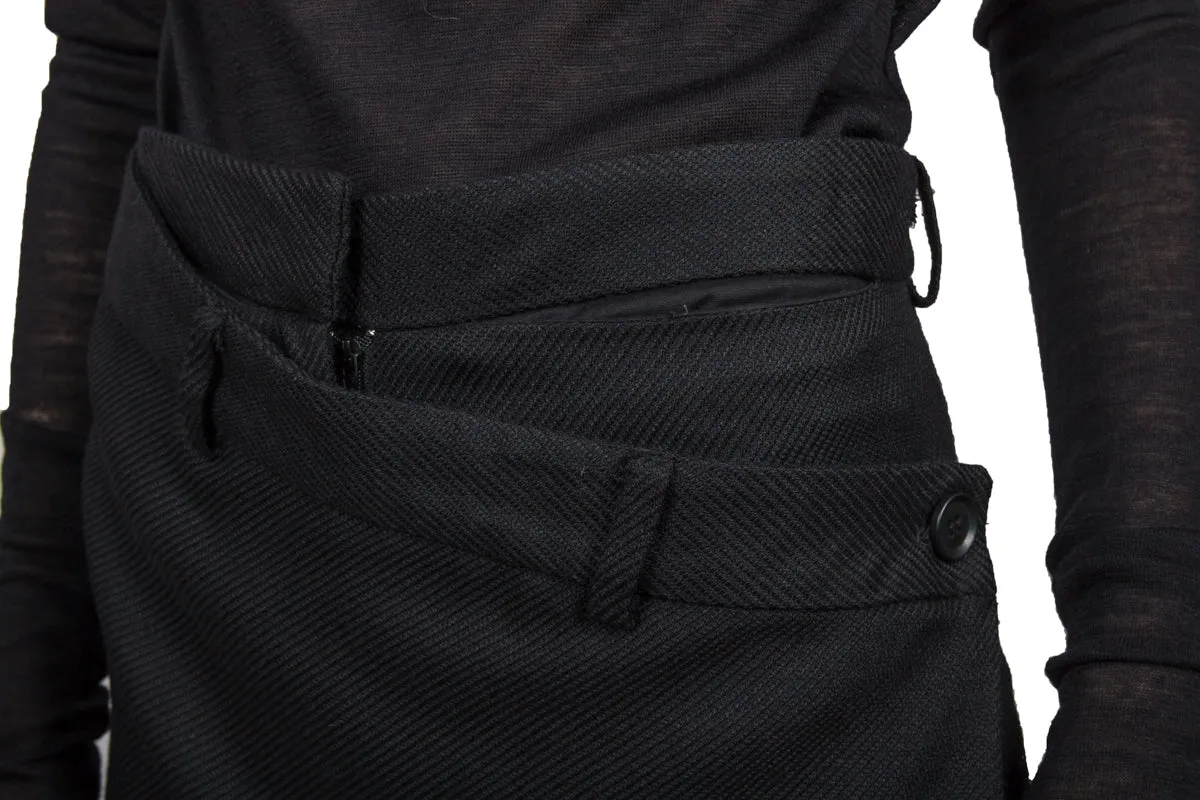 Black 'Apron' Trousers