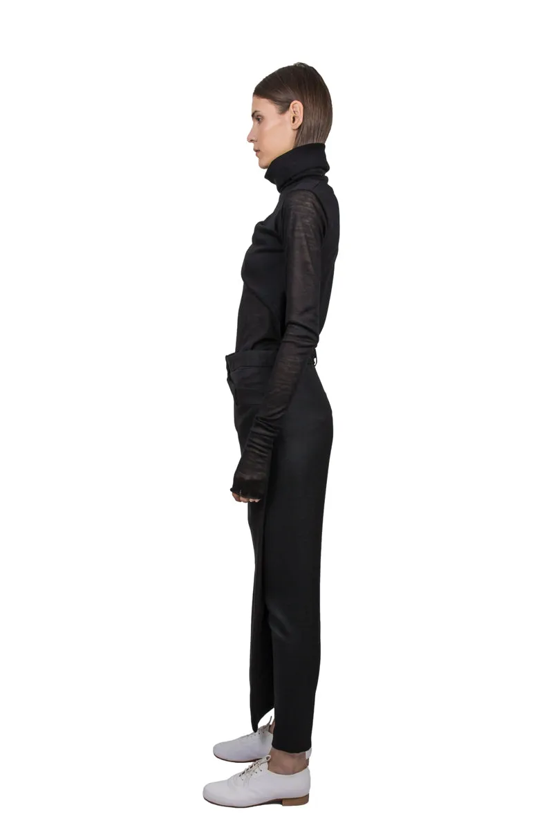 Black 'Apron' Trousers