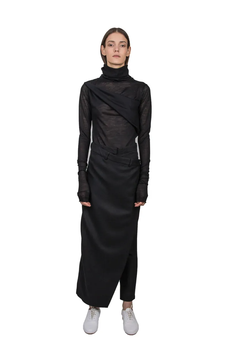 Black 'Apron' Trousers