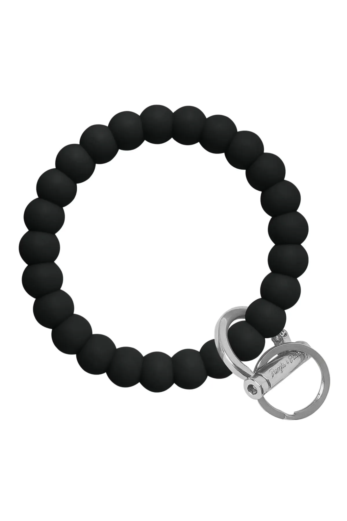 Black Bubble Bangle Bracelet Key Ring
