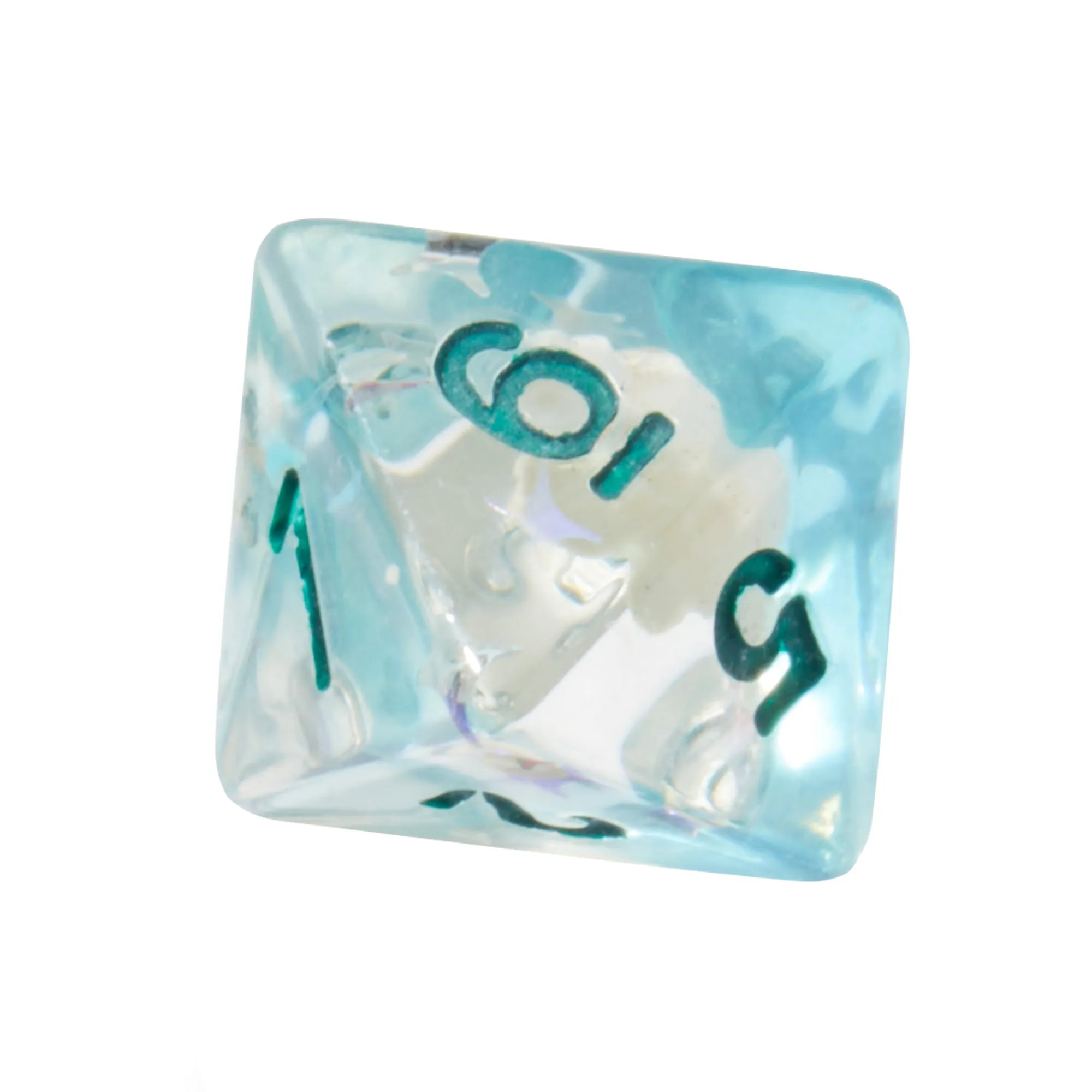 Blue Conch Shell Resin 7pc Dice Set