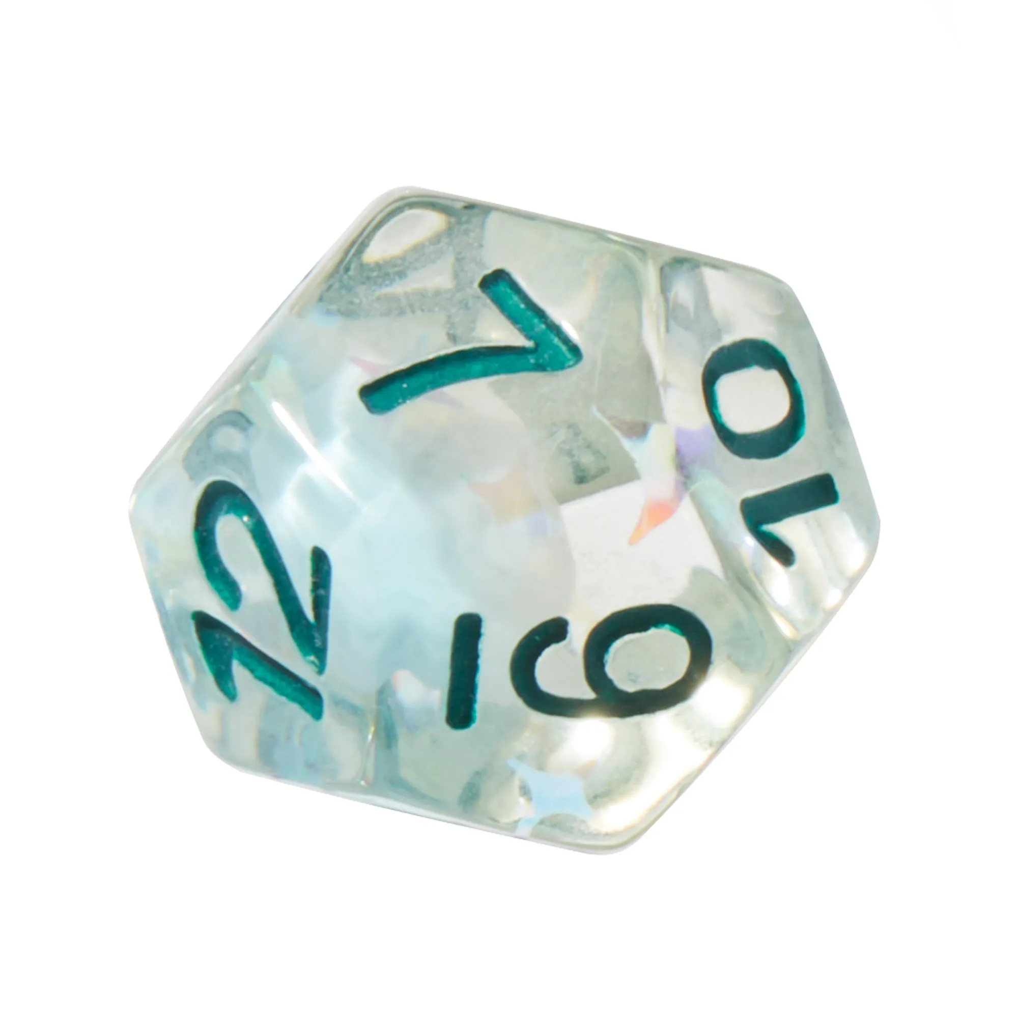 Blue Conch Shell Resin 7pc Dice Set