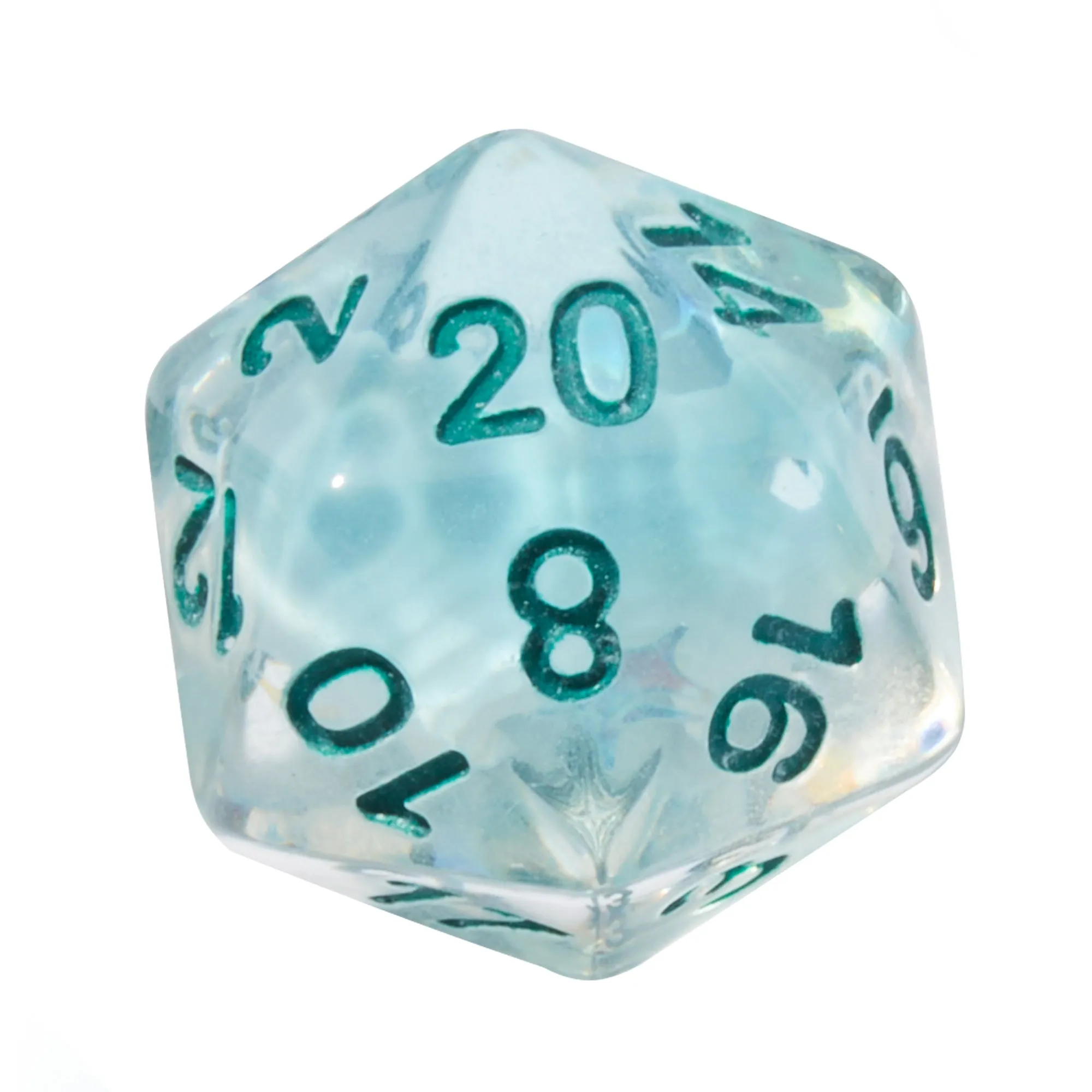 Blue Conch Shell Resin 7pc Dice Set
