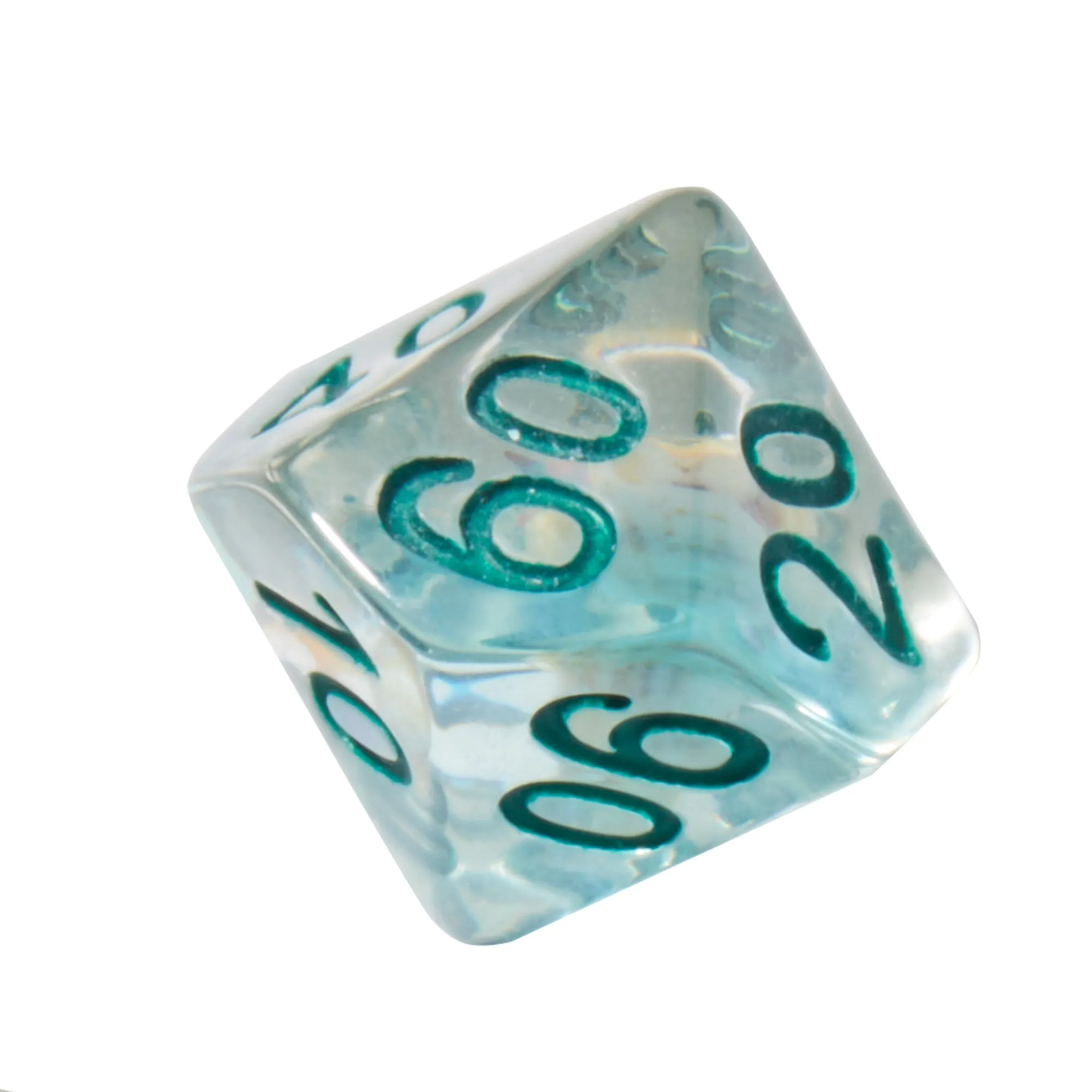 Blue Conch Shell Resin 7pc Dice Set