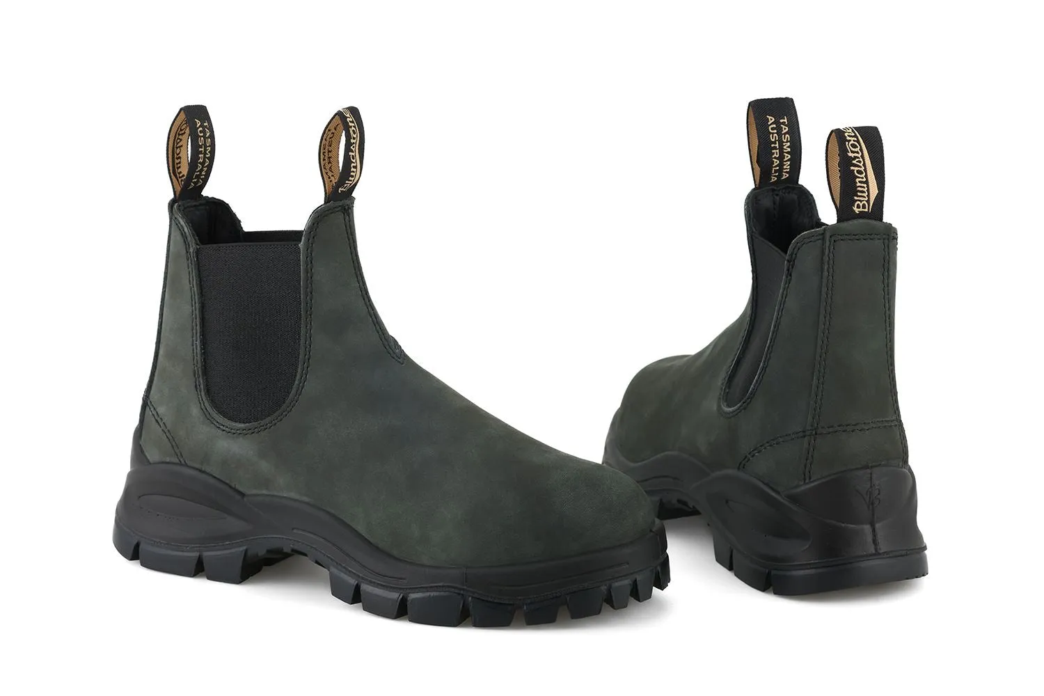 Blundstone 2238 Rustic Black Slip On Lug Sole Chelsea Boots
