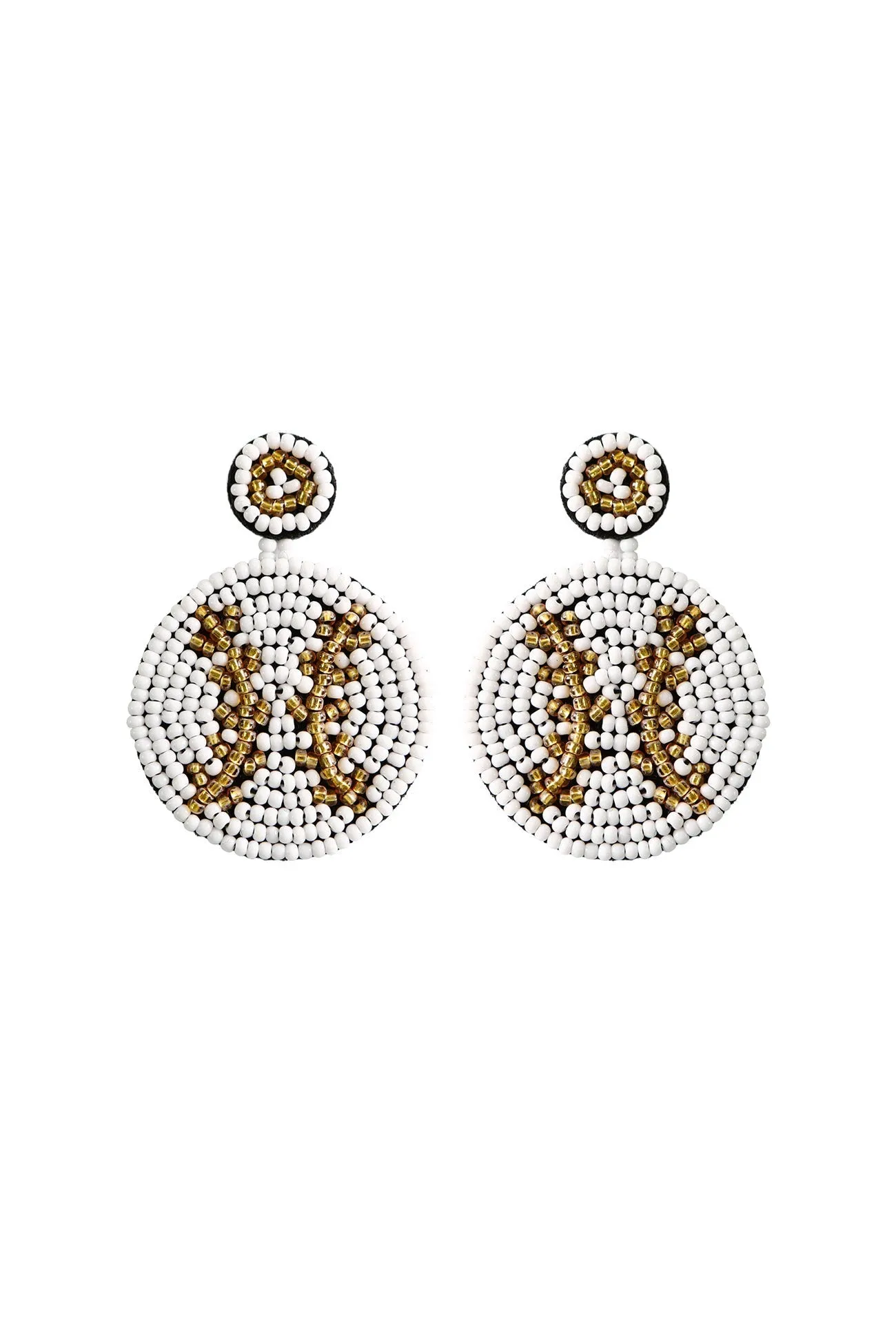 Bohemia Baseball Beaded Earrings