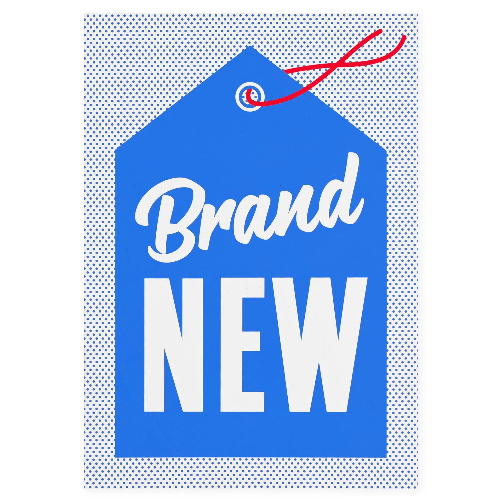 Brand New Blue Greeting Card