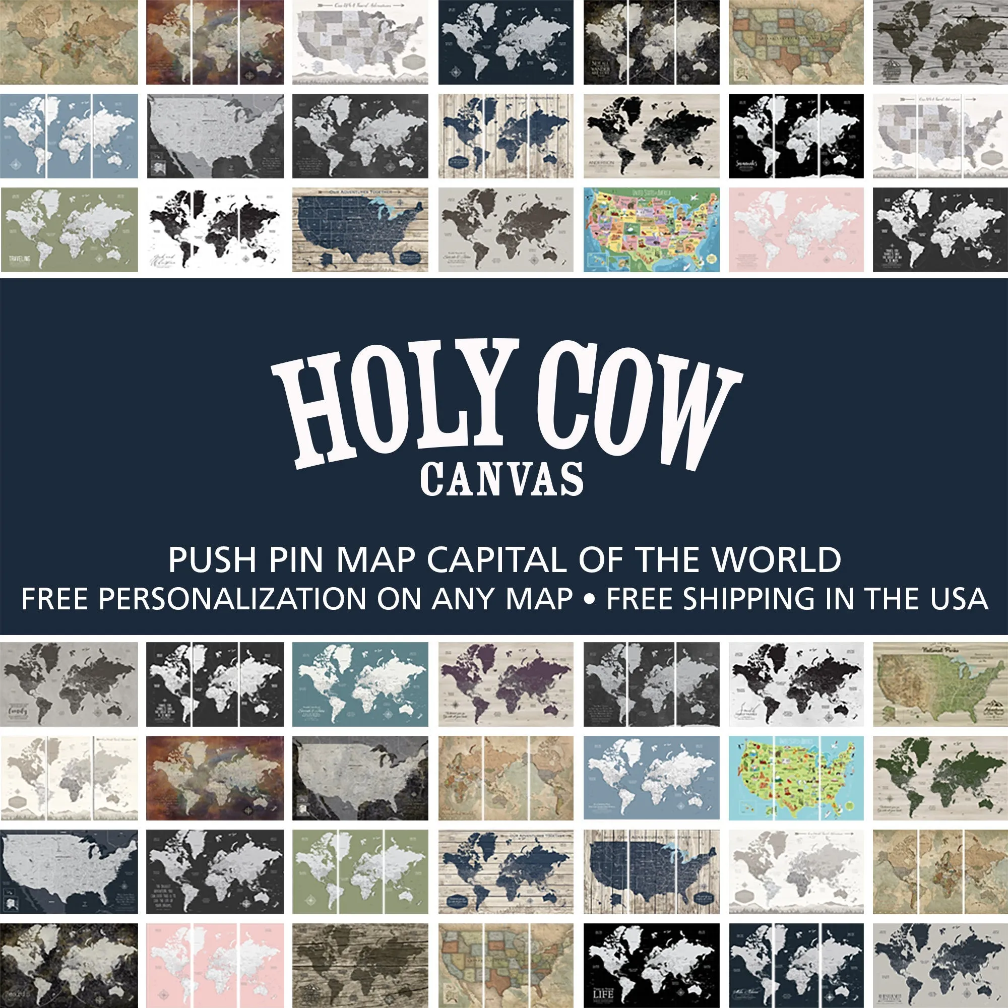 California Push Pin State Travel Map Wall Art - Grey