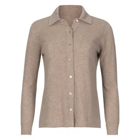 Calin Cashmere Button Down - Moondust