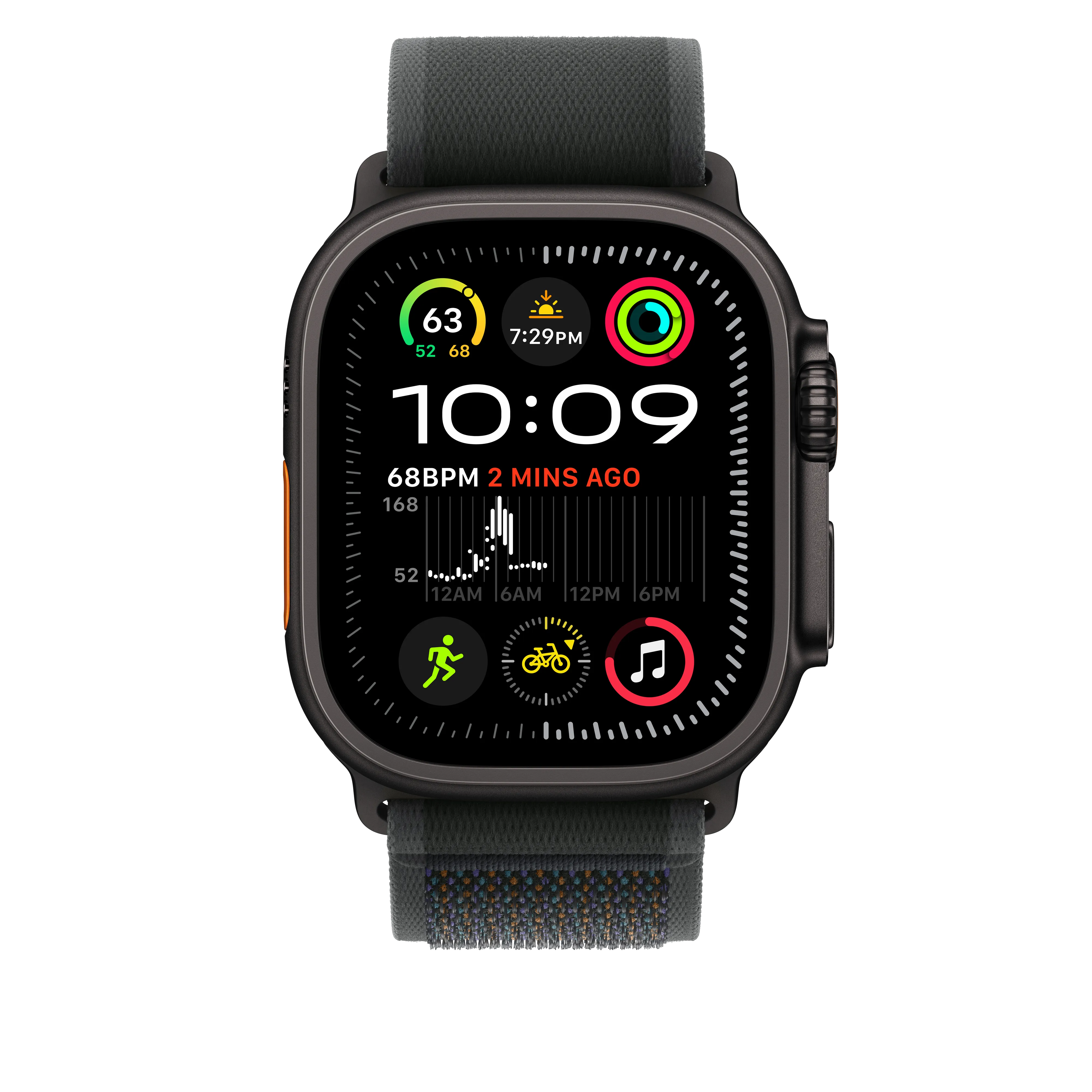 Correa Loop Trail negra (49 mm) - Talla S/M - Titanio negro