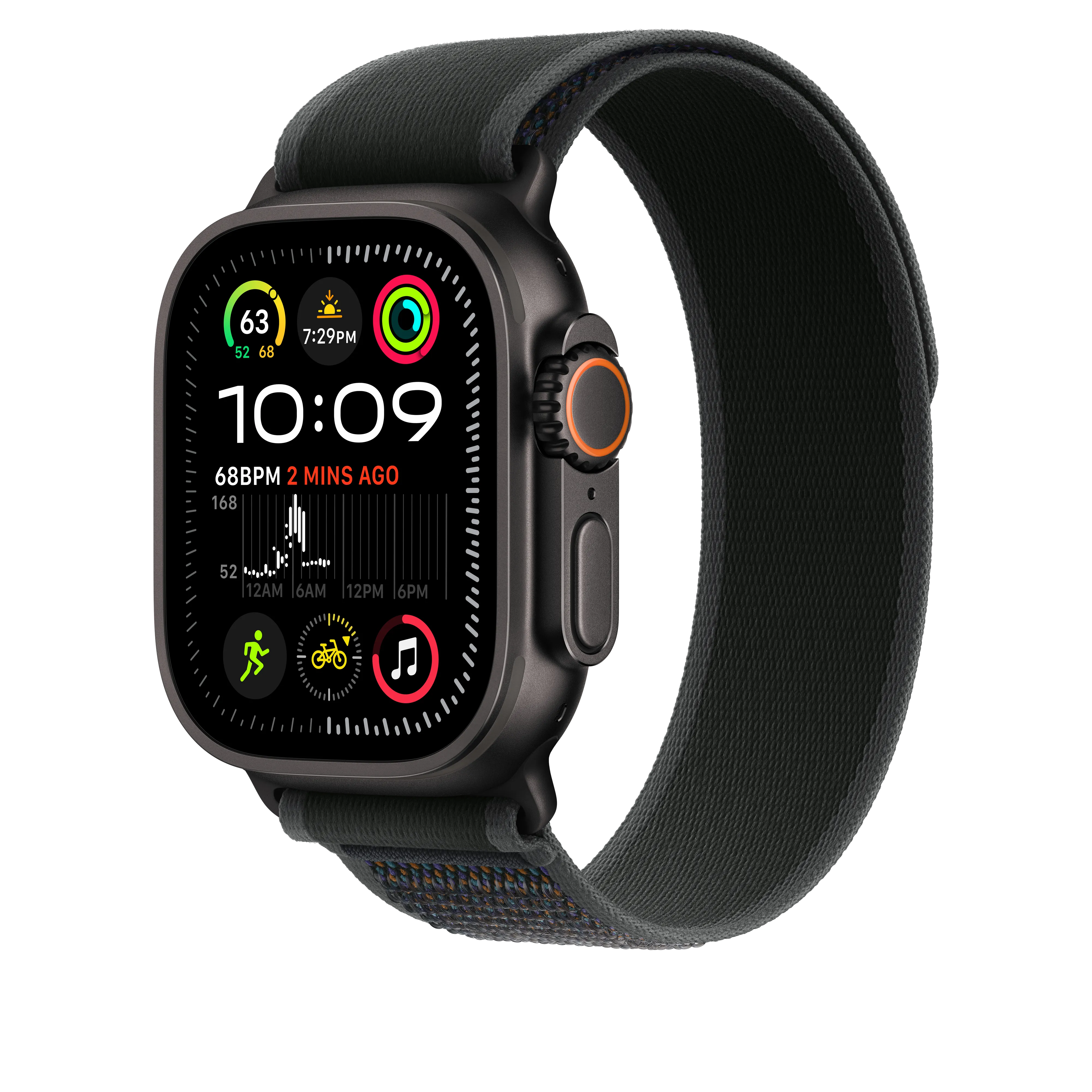 Correa Loop Trail negra (49 mm) - Talla S/M - Titanio negro
