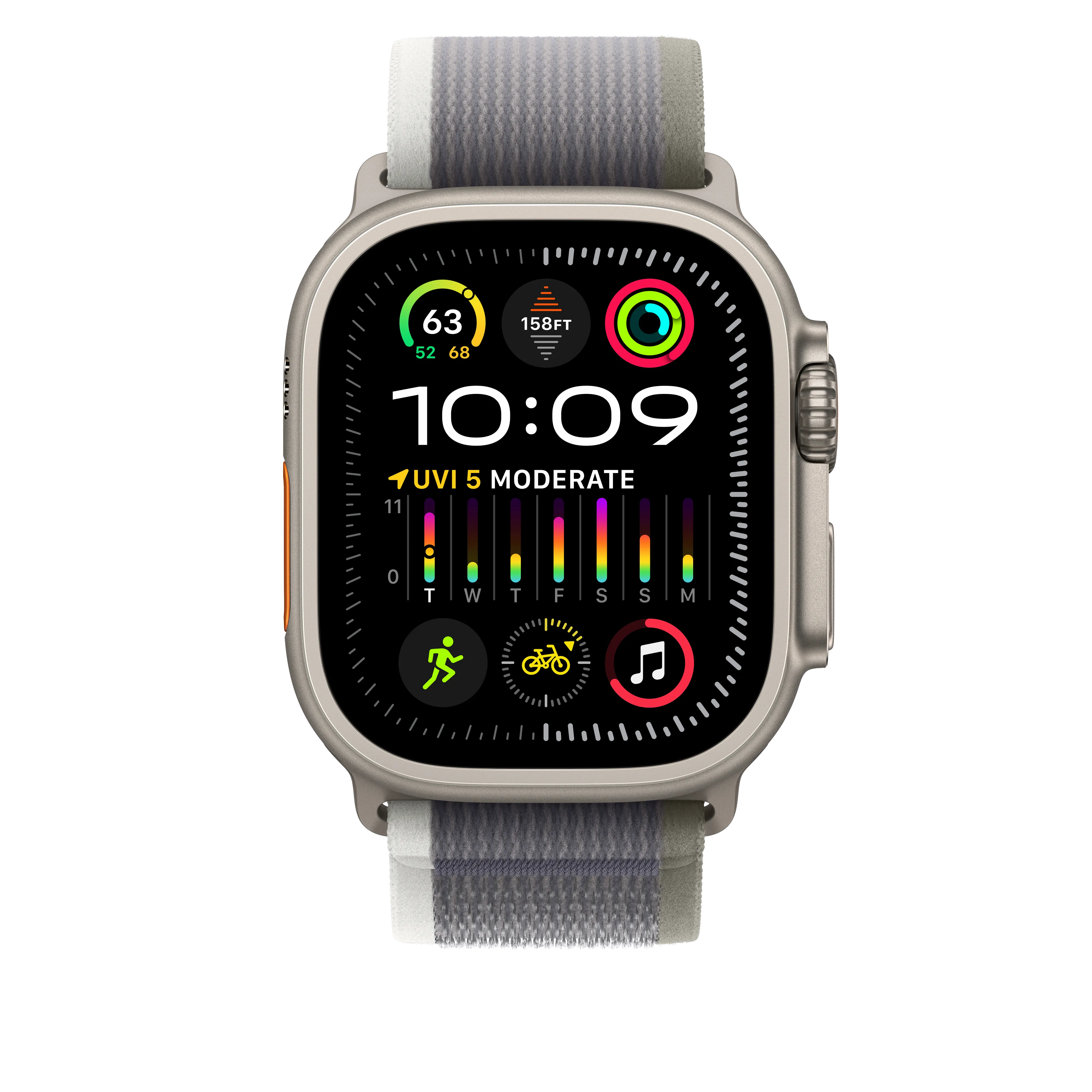 Correa Loop Trail verde/gris (49 mm) - Talla S/M
