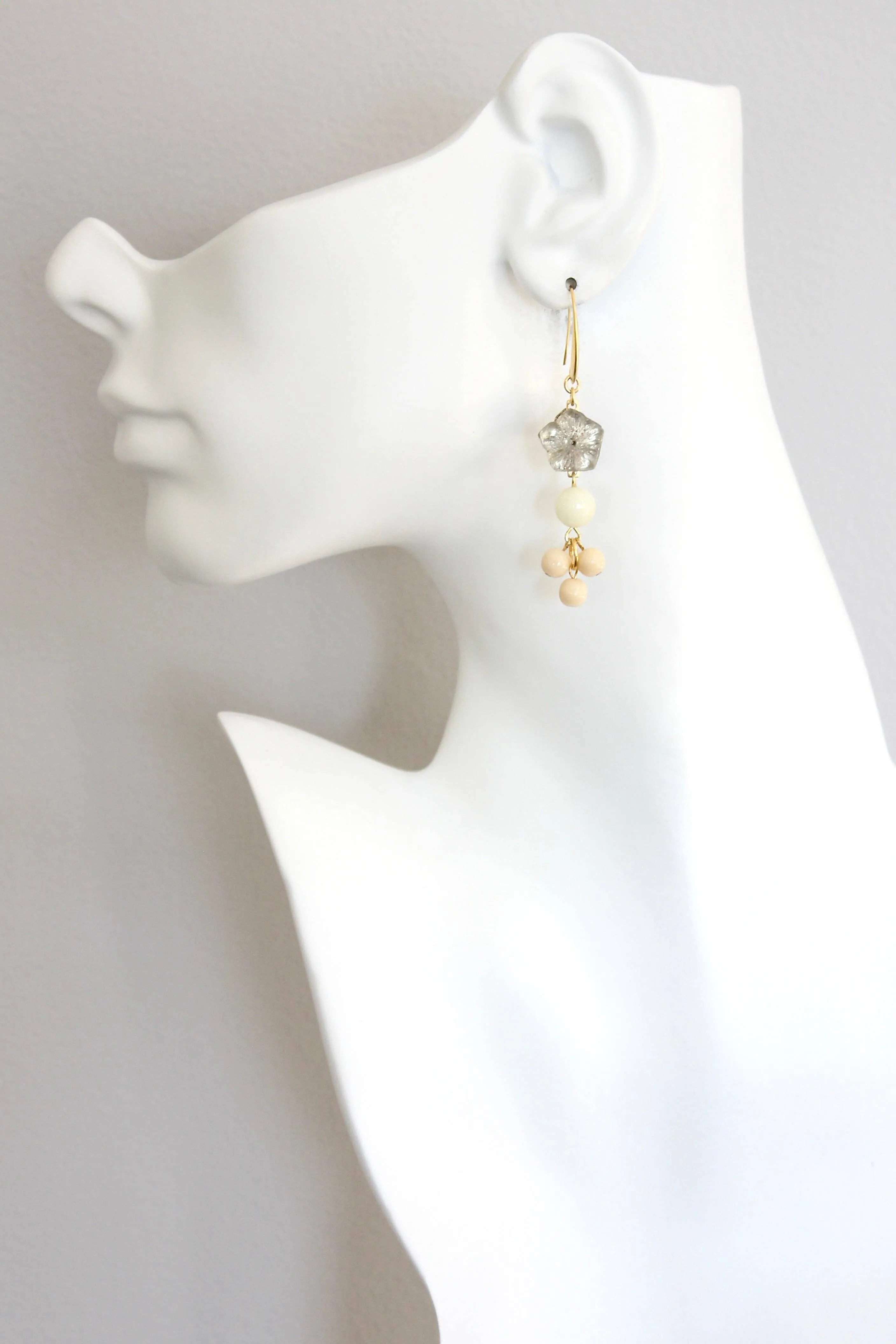 David Aubrey Jewelry - ISLE25 Flower glass cluster earrings